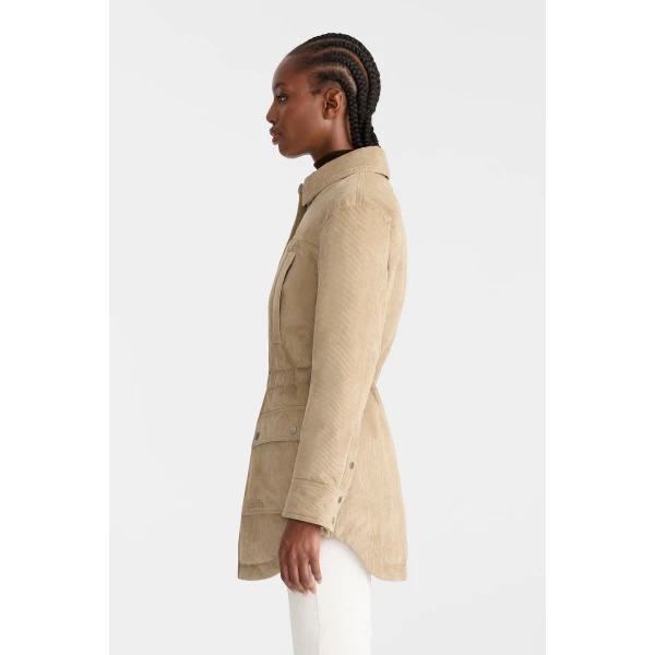kaethe-cdy corduroy shirt jacket light camel
