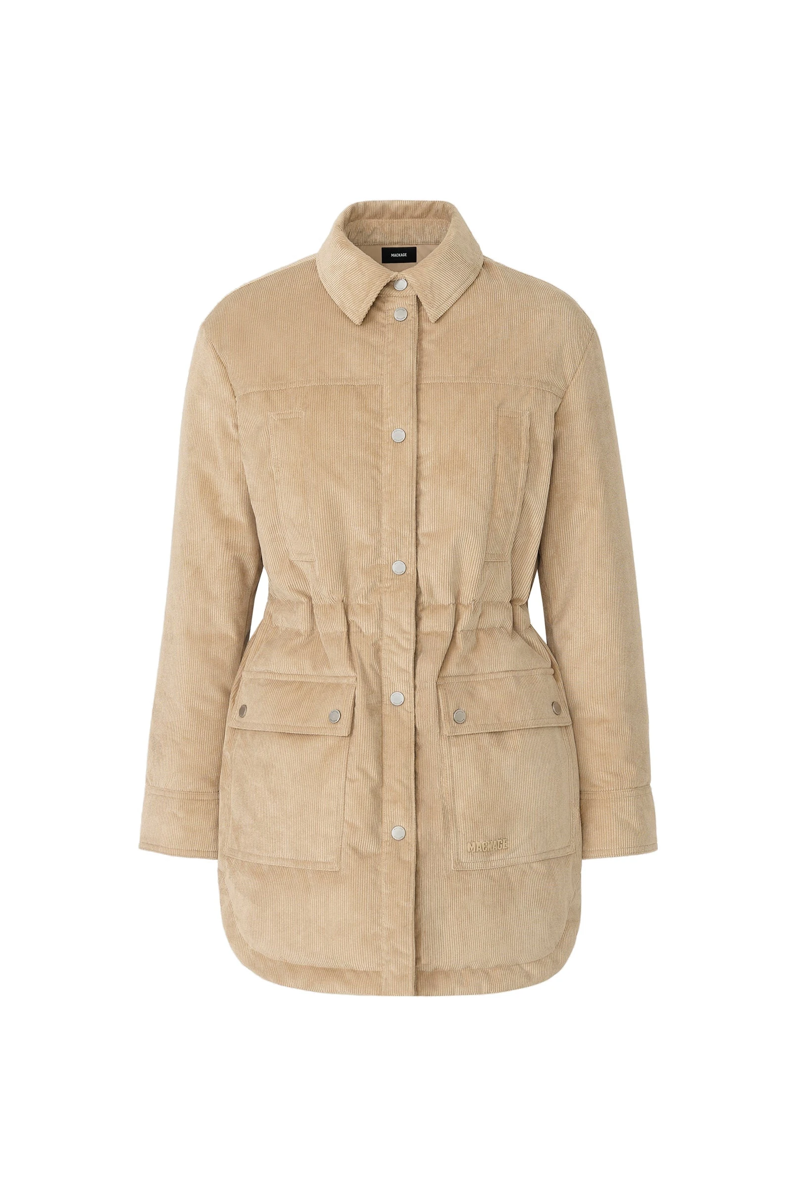 Mackage Kaethe-CDY Corduroy Shirt Jacket in Light Camel mackage kaethe-cdy corduroy shirt jacket