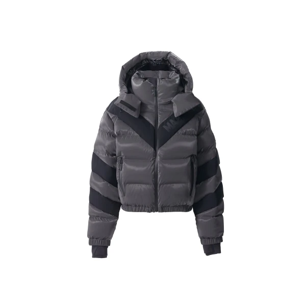 Kairi-GLO High-Gloss Down Ski Jacket in Carbon