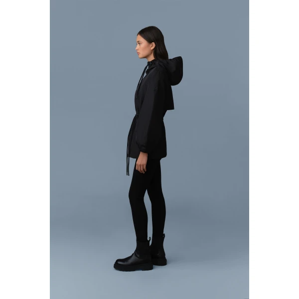 kalea-zz technical rain jacket black-trench