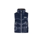 Mackage Kane-GLO High-Gloss Down Vest in Marine Blue