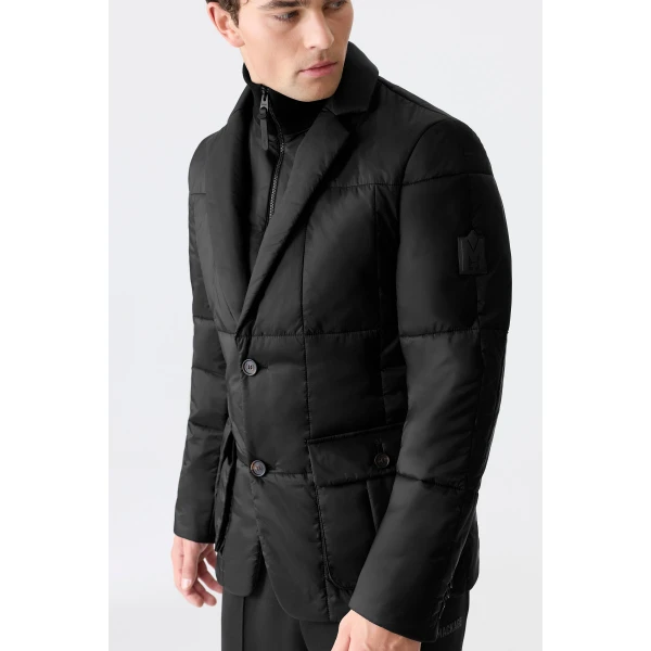 Mackage Keaton 2-In-1 Ultra-Light Quilted Blazer in Black
