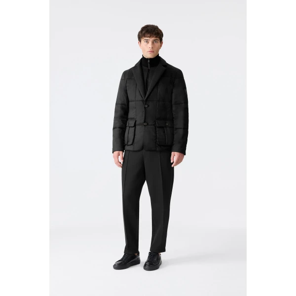 Mackage Keaton 2-In-1 Ultra-Light Quilted Blazer in Black