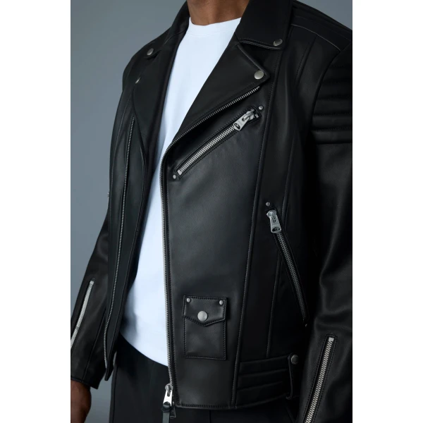 Mackage Kenneth Leather Biker Jacket in Black