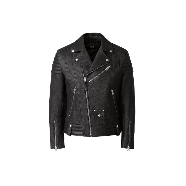 Mackage Kenneth-PB Leather Moto Jacket in Black
