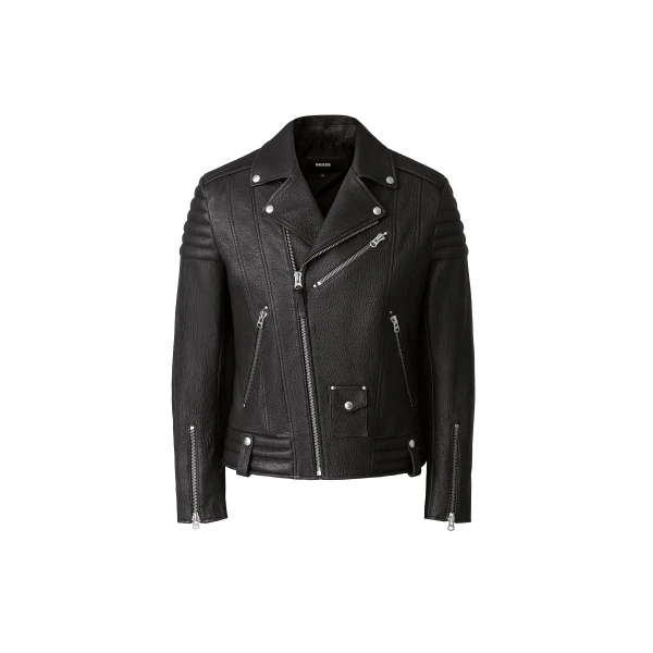 Mackage Kenneth-PB Leather Moto Jacket in Black