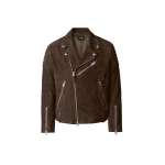 Mackage Kenneth-SU Suede Biker Jacket in Umber