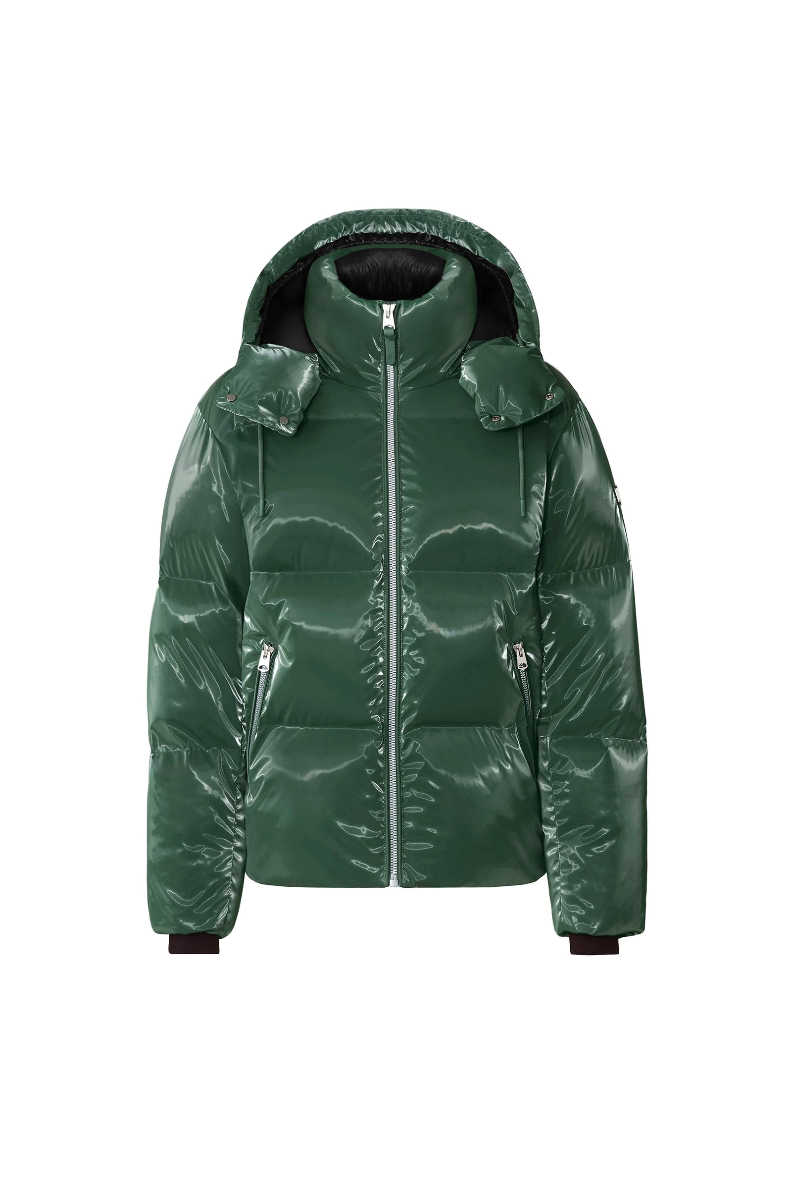 Mackage Kent-GLO High-Gloss Removable Hooded Down Jacket in Evergreen Mackage Kent-GLO High-Gloss Removable Hooded Down Jacket in Evergreen