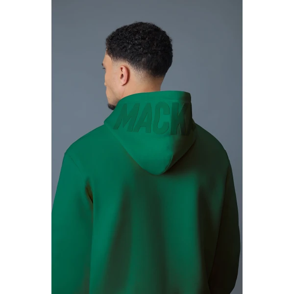 Mackage Kolton Double-Face Jersey Logo Hoodie in Leaf Green