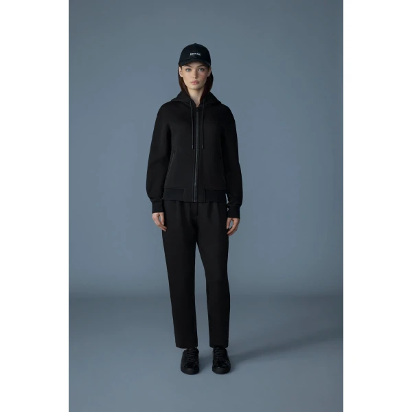 Mackage Kryssa Double-Face Zip-Up Hoodie in Black