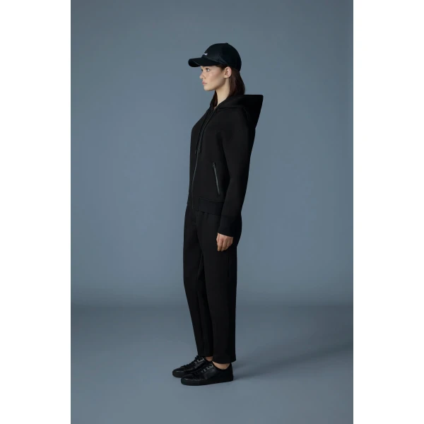 Mackage Kryssa Double-Face Zip-Up Hoodie in Black