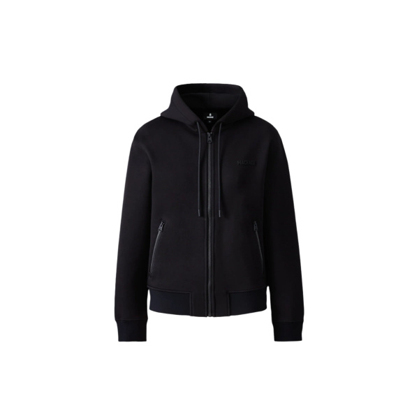 Mackage Kryssa Double-Face Zip-Up Hoodie in Black