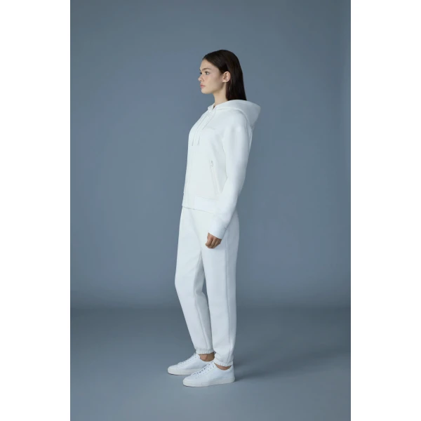 Mackage Kryssa Double-Face Zip-Up Hoodie in White