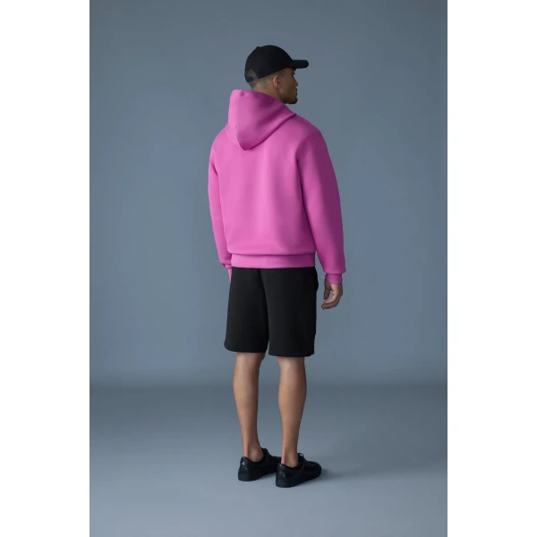 Mackage Krystian Double-Face Jersey Hoodie in Azalea