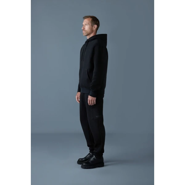 Mackage Krystian Double-Face Jersey Hoodie in Black