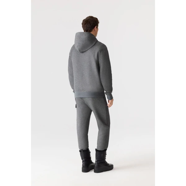 Mackage Krystian Double-Face Jersey Hoodie in Carbon Mix