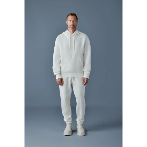Mackage Krystian Double-Face Jersey Hoodie in Cream