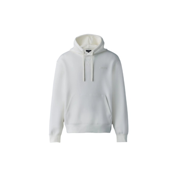 Mackage Krystian Double-Face Jersey Hoodie in Cream