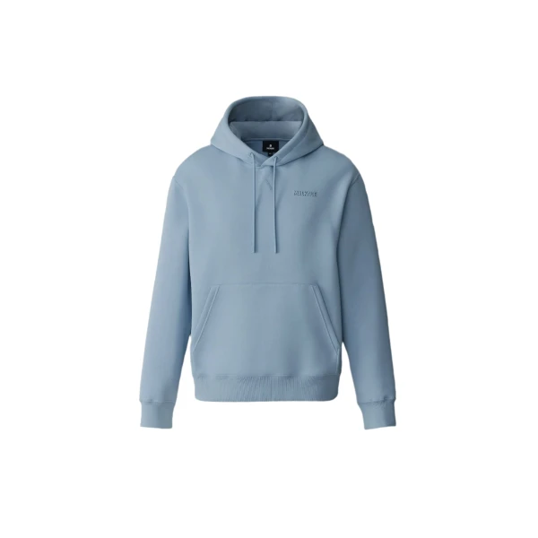 Krystian Double-Face Jersey Hoodie in Fog Blue