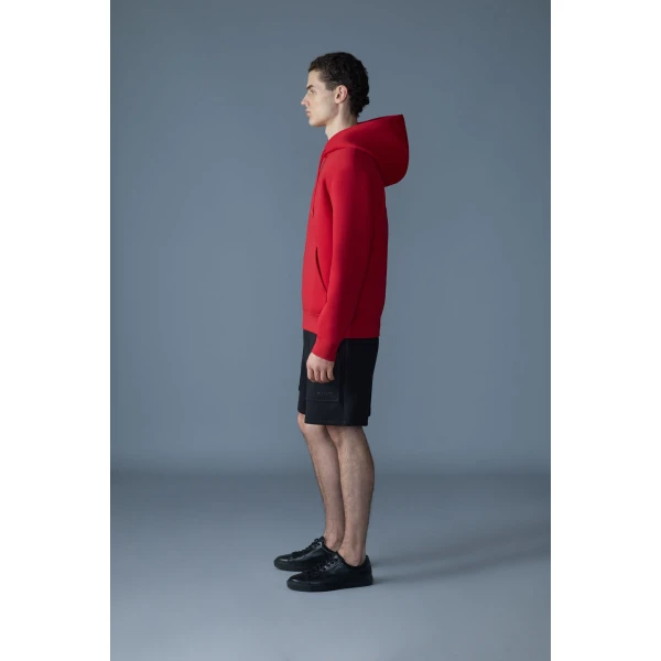 Mackage Krystian Double-Face Jersey Hoodie in Lava