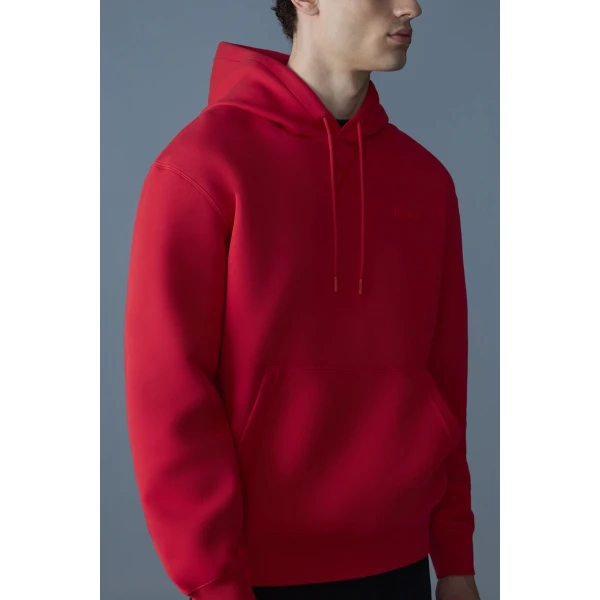 Mackage Krystian Double-Face Jersey Hoodie in Lava