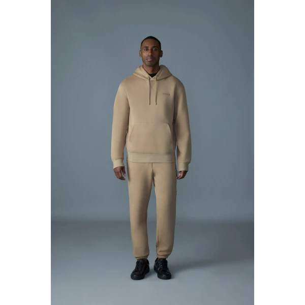 Mackage Krystian Double-Face Jersey Hoodie in Light Camel