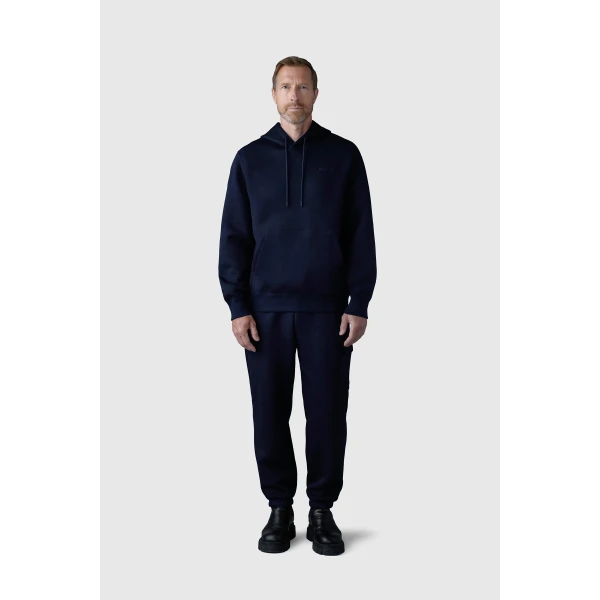 Mackage Krystian Double-Face Jersey Hoodie in Navy