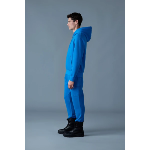 Mackage Krystian Double-Face Jersey Hoodie in Sapphire