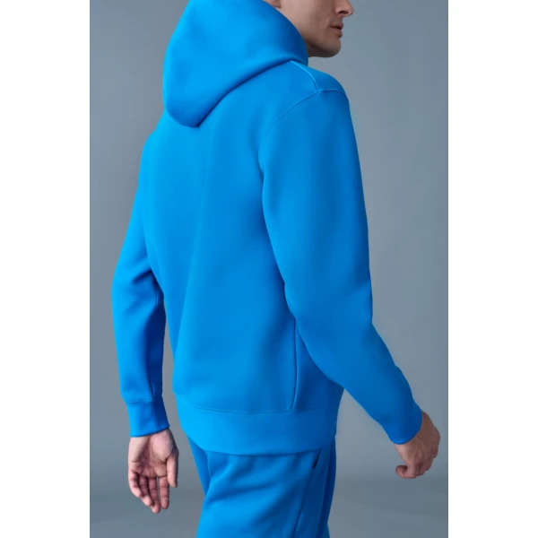 Mackage Krystian Double-Face Jersey Hoodie in Sapphire