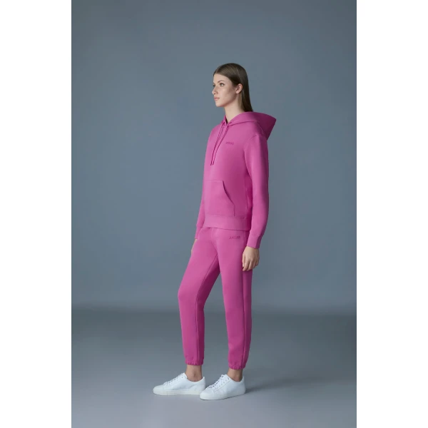 Mackage Krystiana Double-Face Jersey Hoodie in Azalea