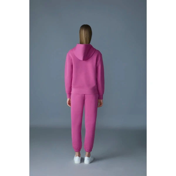Mackage Krystiana Double-Face Jersey Hoodie in Azalea