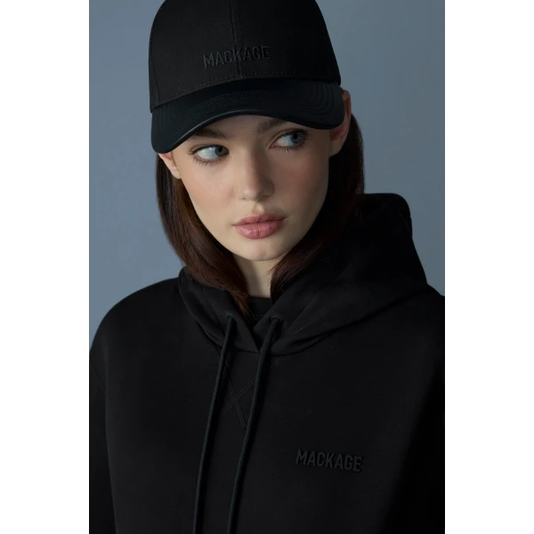 Mackage Krystiana Double-Face Jersey Hoodie in Black
