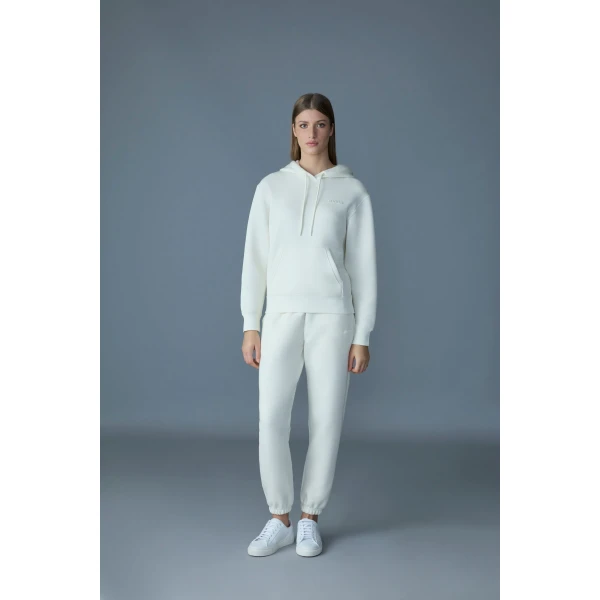 Mackage Krystiana Double-Face Jersey Hoodie in Cream