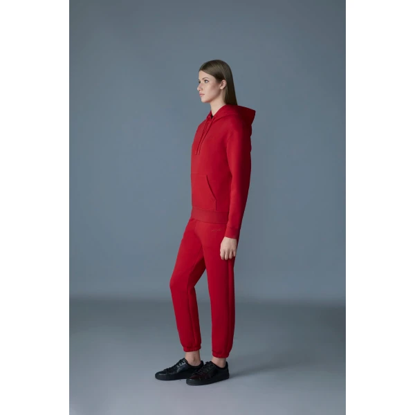 Mackage Krystiana Double-Face Jersey Hoodie in Lava