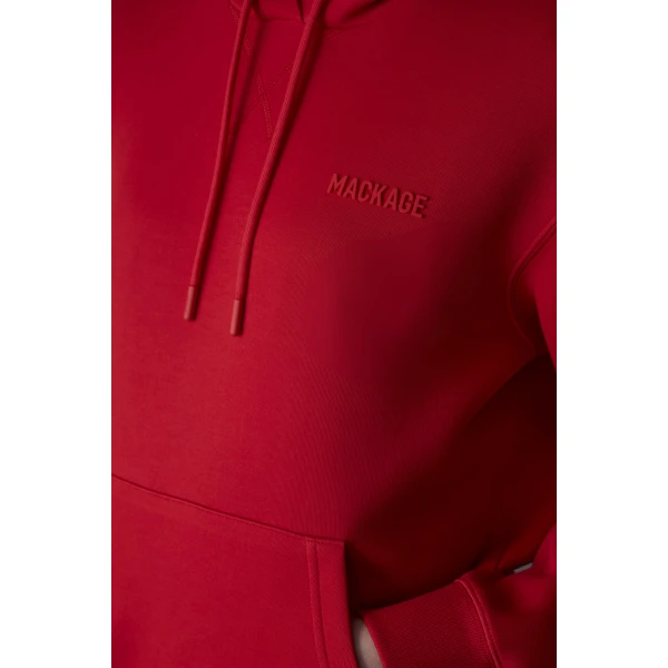 Mackage Krystiana Double-Face Jersey Hoodie in Lava