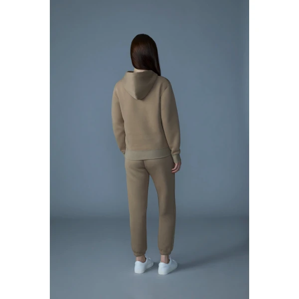Mackage Krystiana Double-Face Jersey Hoodie in Light Camel
