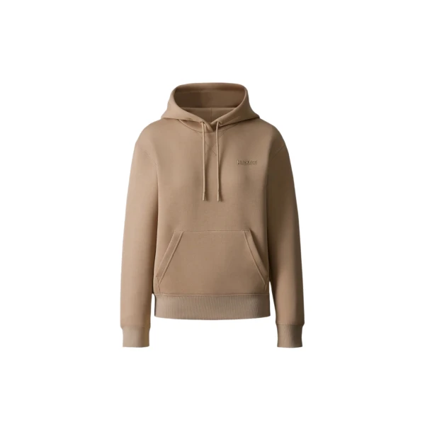 Krystiana Double-Face Jersey Hoodie in Light Camel