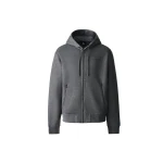 Mackage Krystos Double-Face Jersey Zip-Up Hoodie in Carbon Mix