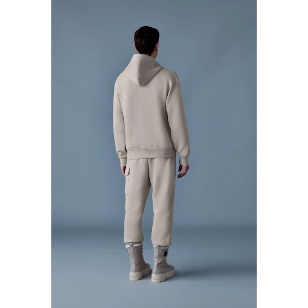 Mackage Krystos Double-Face Jersey Zip-Up Hoodie in Trench