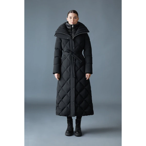 Mackage Laurella 2-In-1 Light Down Belted Coat in Black