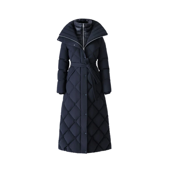 Mackage Laurella 2-In-1 Light Down Belted Coat in Black