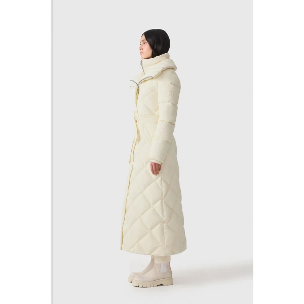 Mackage Laurella 2-In-1 Light Down Belted Coat in Cream