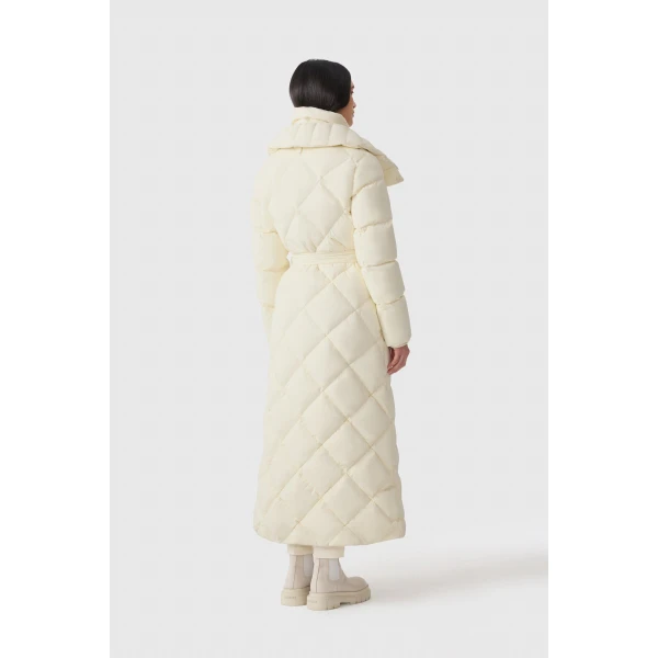Mackage Laurella 2-In-1 Light Down Belted Coat in Cream
