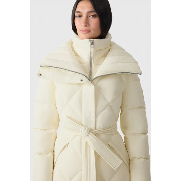 Mackage Laurella 2-In-1 Light Down Belted Coat in Cream