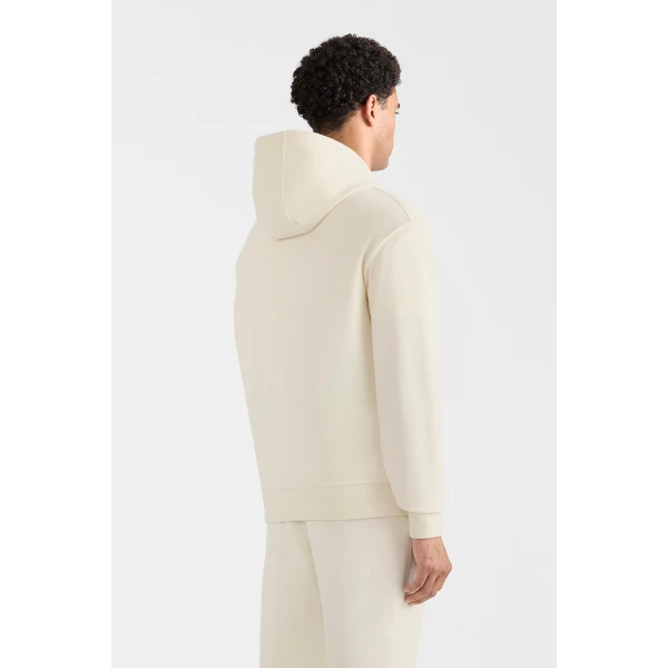 Mackage Ledger-K Brushed Knit Hoodie in Cream, view 6 | Sweatshirts | Coveti