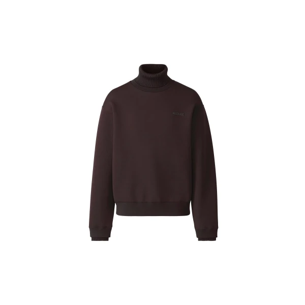 Mackage Legend Knit Cotton-Blend Turtleneck Sweater in Coffee