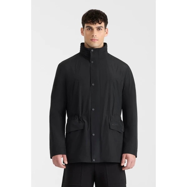Mackage Lionel Medium-Length Rain Jacket in Black