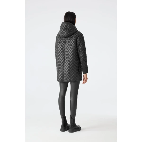 Mackage Litzy Quilted Leather Jacket in Black