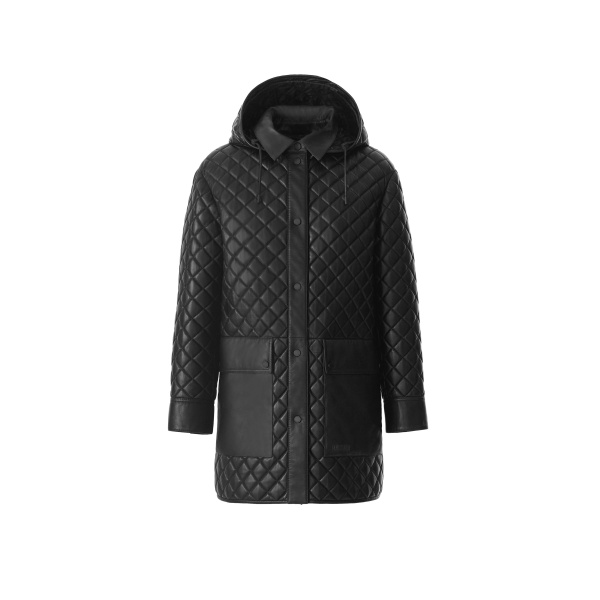 Mackage Litzy Quilted Leather Jacket in Black