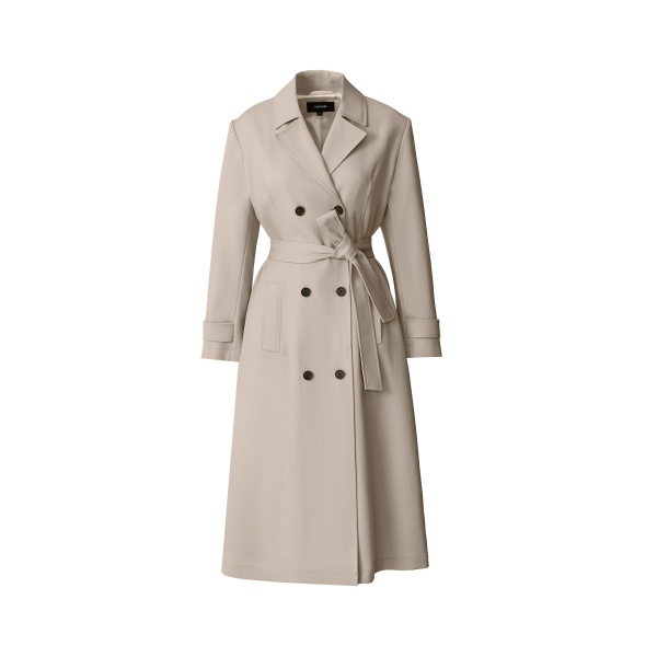 mackage lorna wool gabardine trench coat